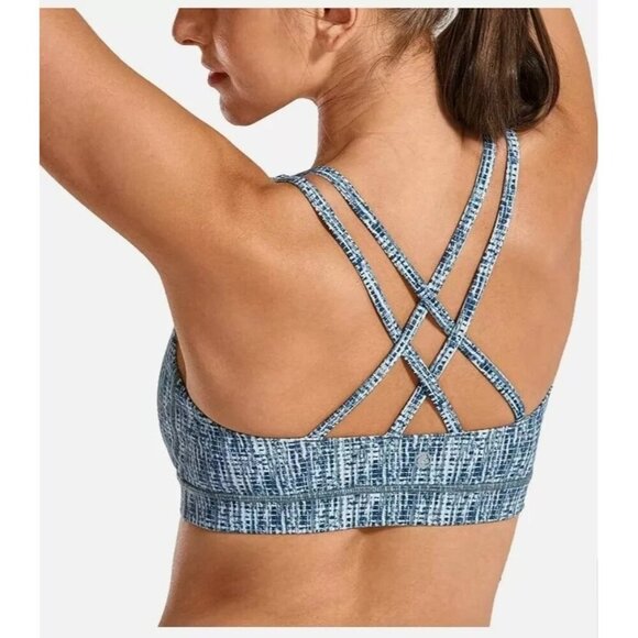 CRZ YOGA Women's Fitness Workout Yoga Bra Strappy Sports Bra Medium - Picture 2 of 8
